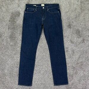 J Crew 484 Japanese Kurabo Dark Denim Slim Tapered Fit Jeans Mens 34x34 Stretch